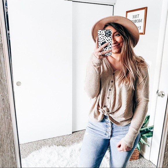 Urban Outfitters Tops - Urban outfitters Jojo oversized thermal button top